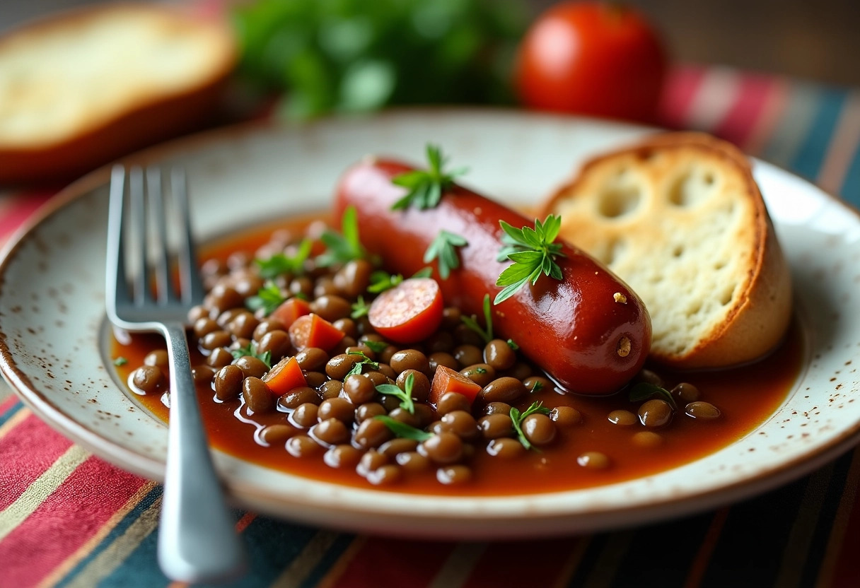 lentilles saucisse